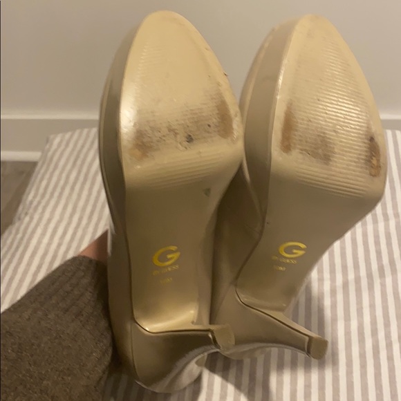 G by Guess Nude Patent Platform Heels sz 10M - Picture 11 of 12